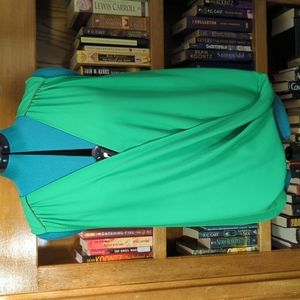 Green Sleeveless Blouse, size XL